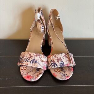 SERRA | Floral Block Heels | Ankle Strap | Sandal | Women's Size‎ 7